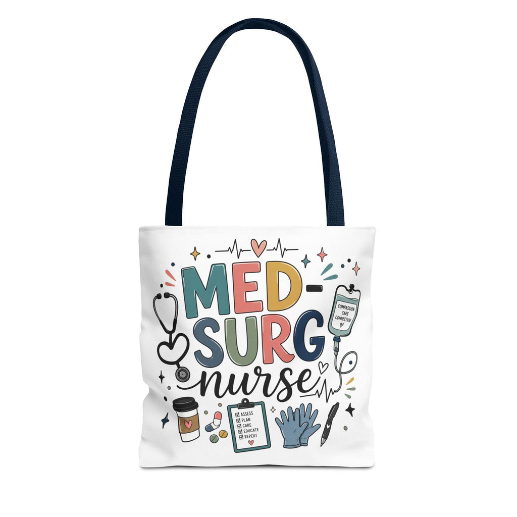 Med-Surg Nurse tote bag | Medical Nursing design, stethoscope IV clipboard