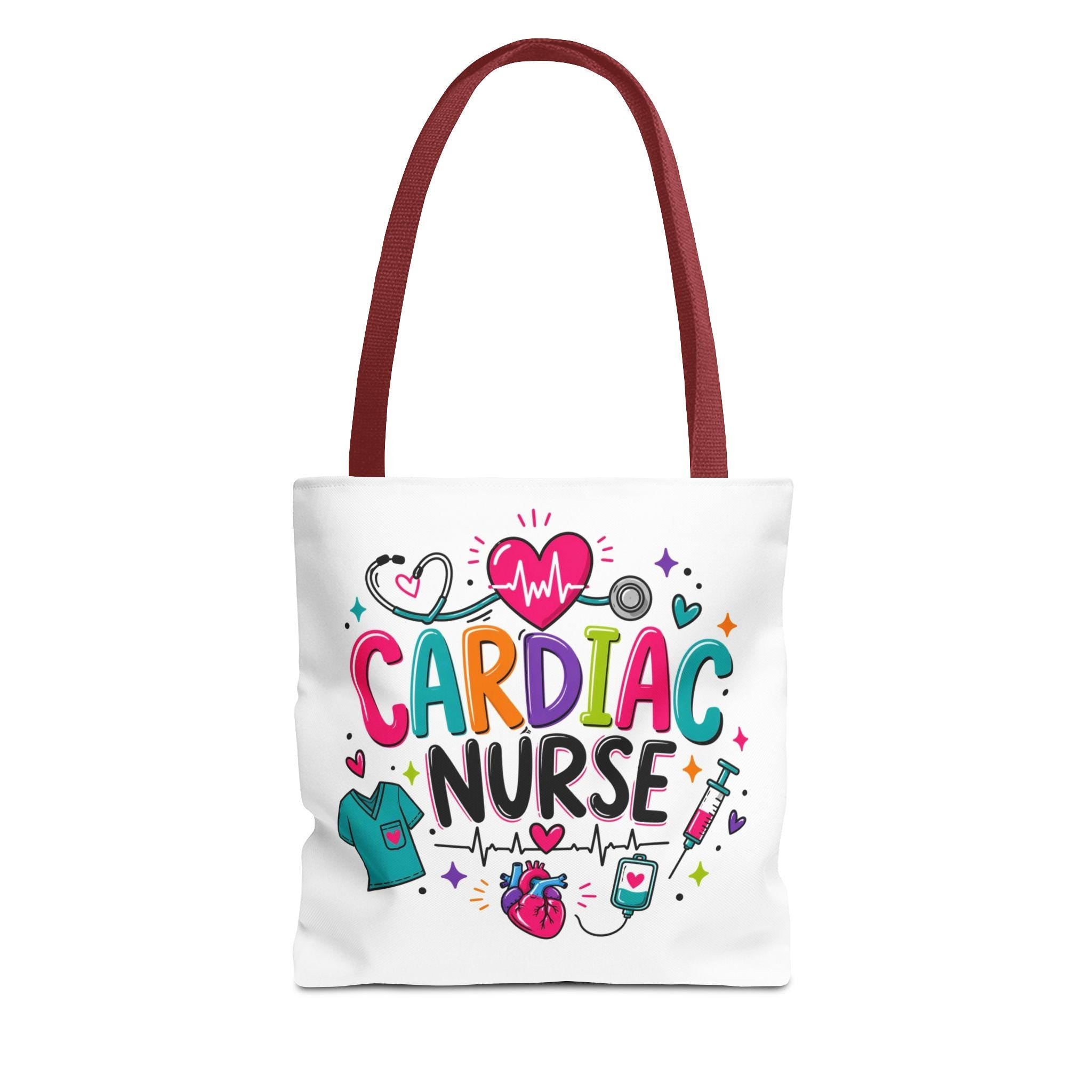 Cardiac Nurse Tote Bag | Heartbeat Stethoscope Scrubs Medical Design