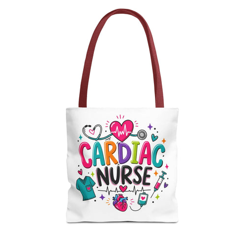 Cardiac Nurse Tote Bag | Heartbeat Stethoscope Scrubs Medical Design