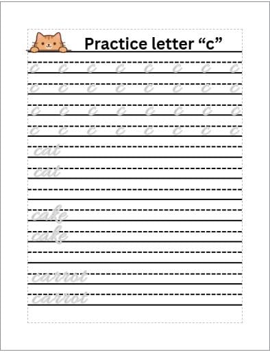 Printable Cursive Workbook for Kids A-Z, Handwriting Practice Sheets, Homeschool PDF, Digital Download