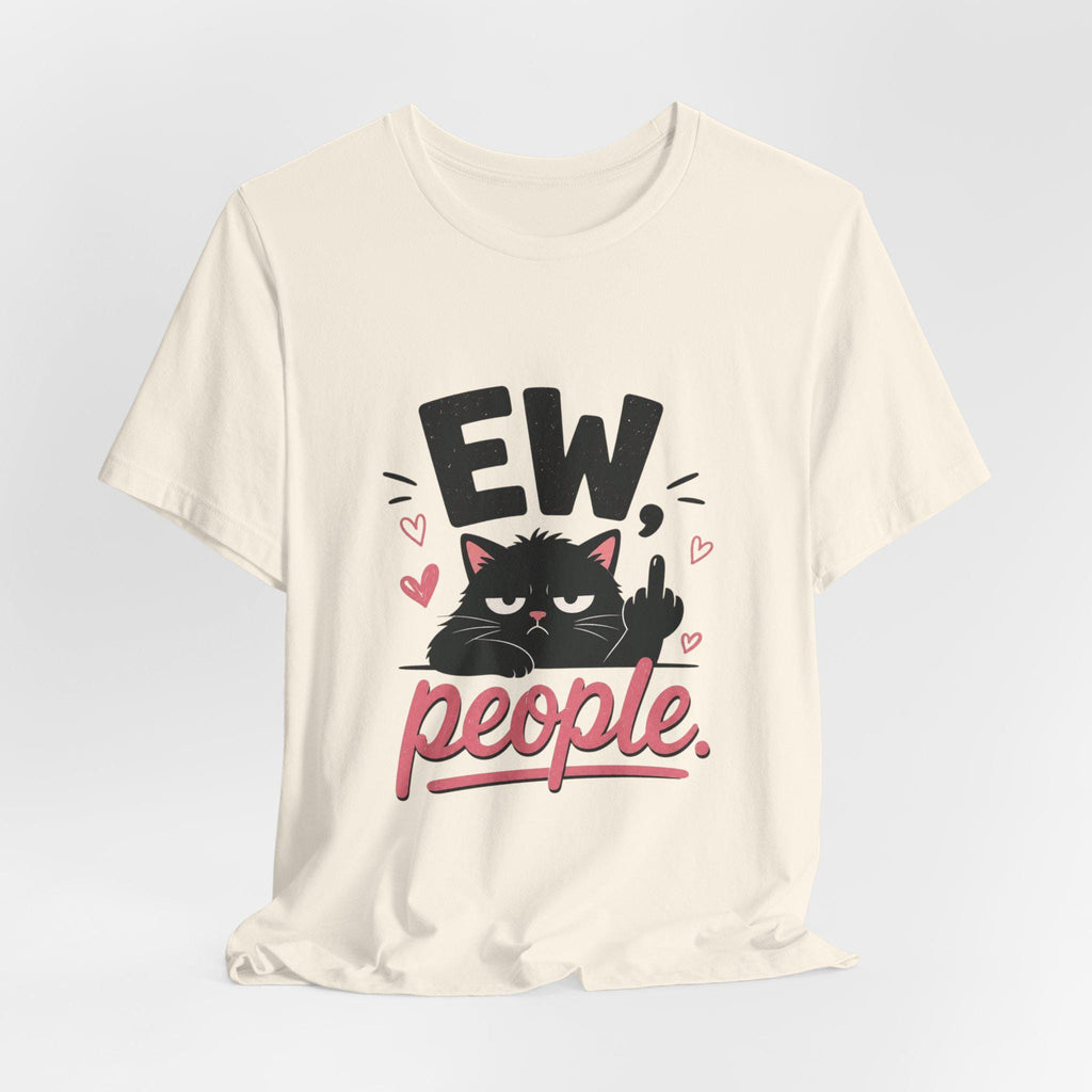 Ew People black cat graphic T-Shirt | funny sarcastic cat tee