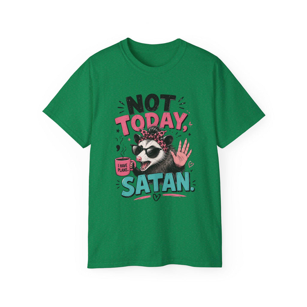 Not Today Satan raccoon graphic Tee | funny sarcastic slogan shirt
