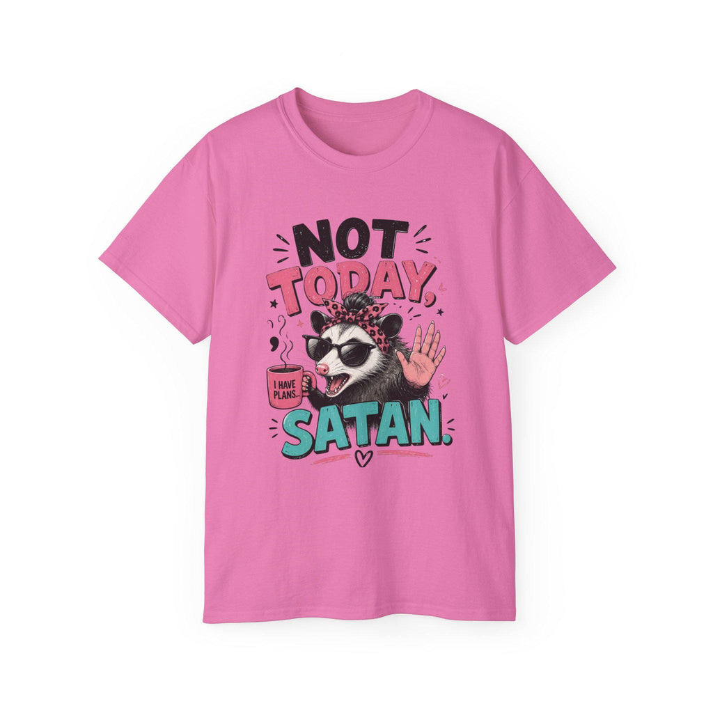 Not Today Satan raccoon graphic Tee | funny sarcastic slogan shirt