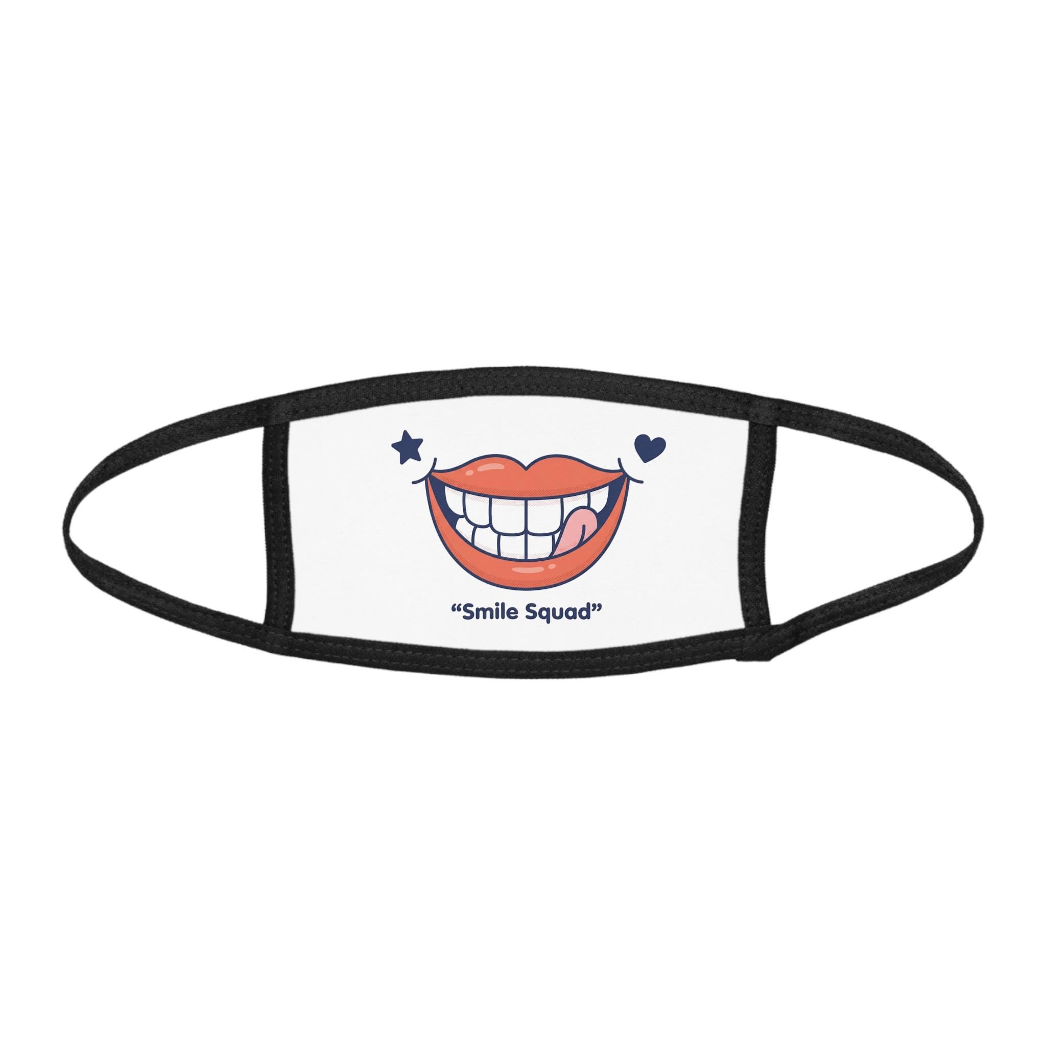 Kids Cartoon Smile Face Mask | Polyester, Reusable, USA Assembled