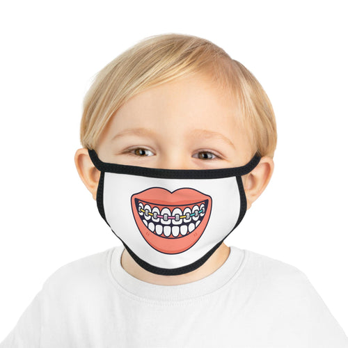 Braces Smile Kid's Face Mask | Funny Dental Cartoon Mask