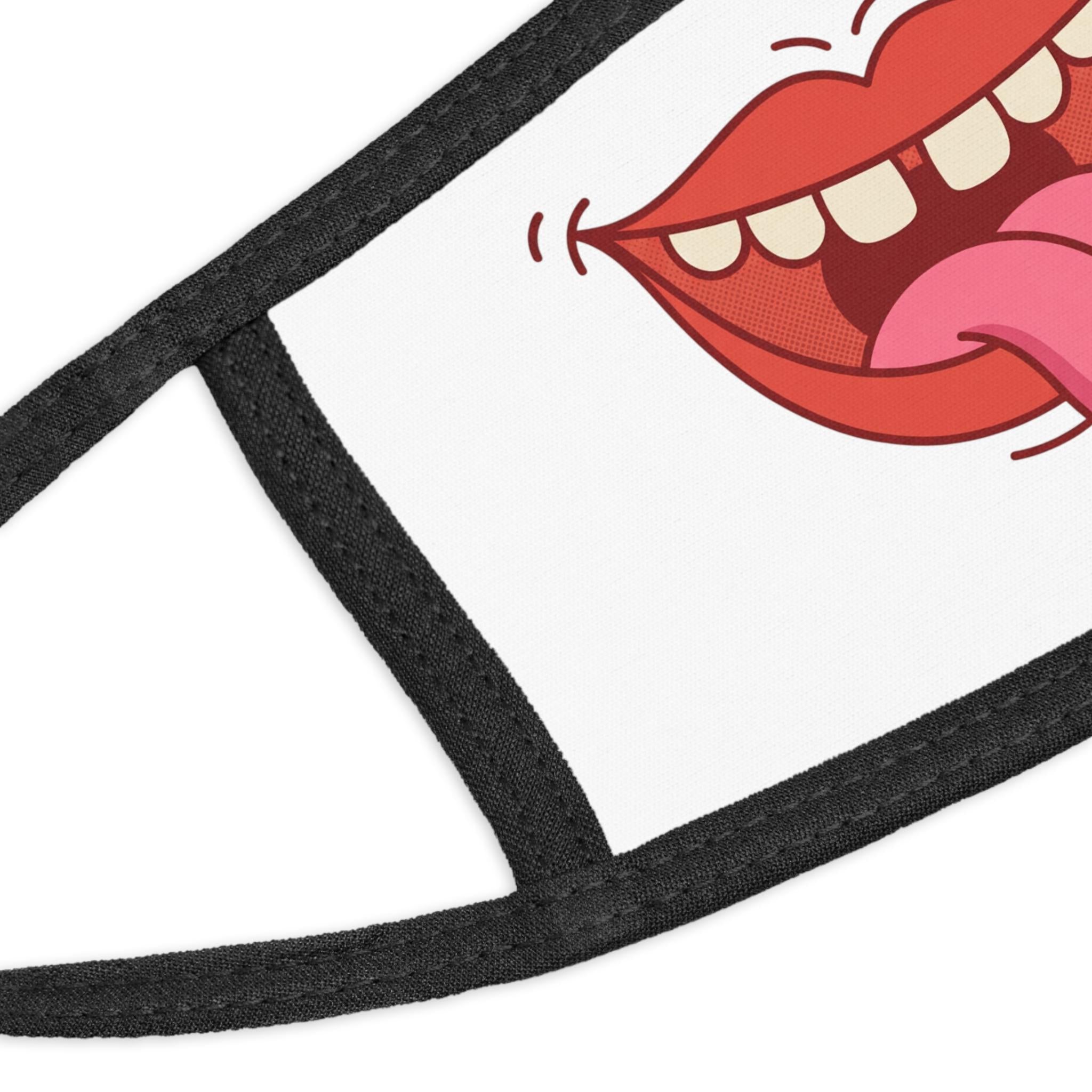 Tongue Out Smile Kid's Face Mask | Funny Cartoon Mouth Design