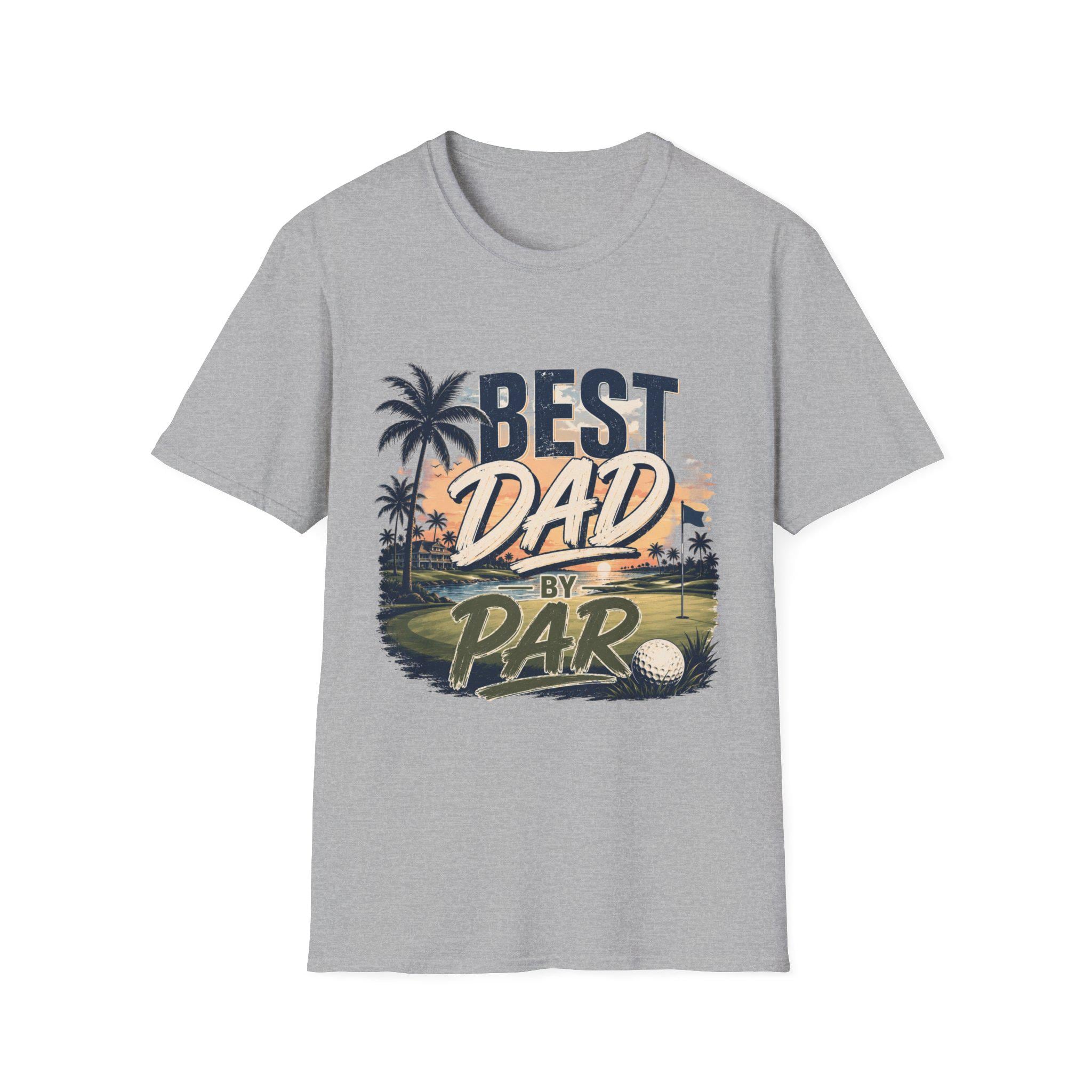Best Dad by Par T-Shirt | Golf Father's Day Vintage Golf Course Design