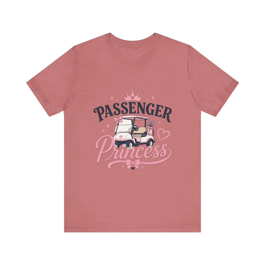 Passenger Princess Golf Cart T-Shirt | Pink Crown, Cute Golf Tee