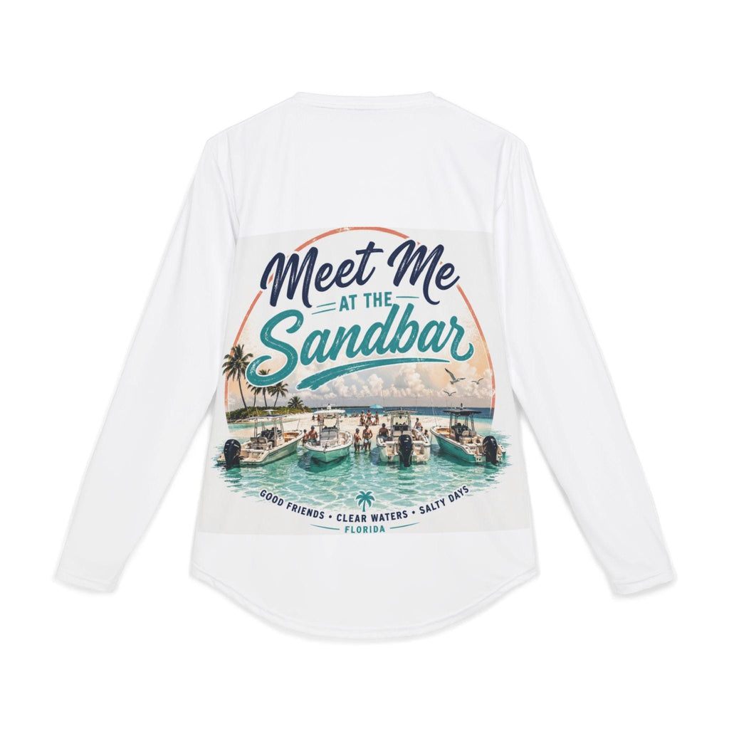 Meet Me at the Sandbar Long Sleeve Shirt | Beach Scene, Tropical Bar