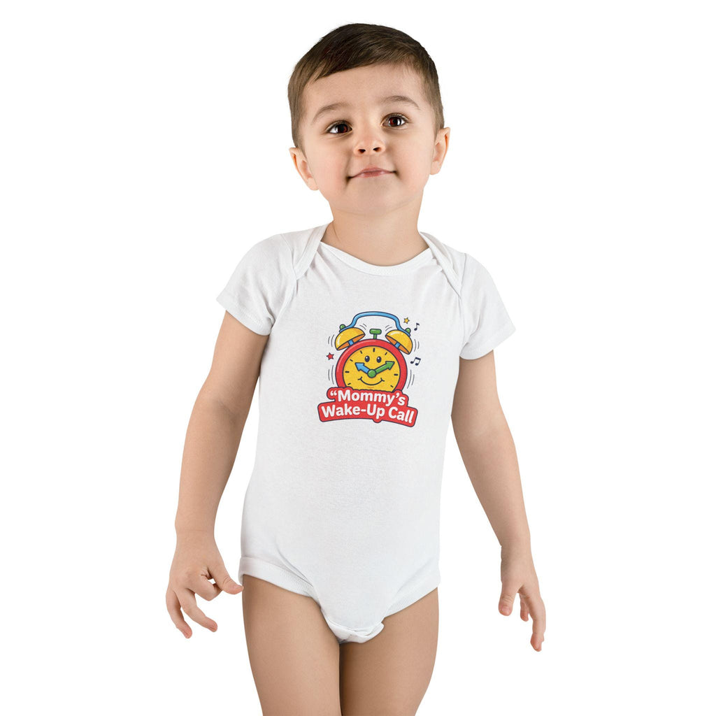 Mommy's Wake-Up Call Baby Onesie, Alarm Clock Baby Bodysuit