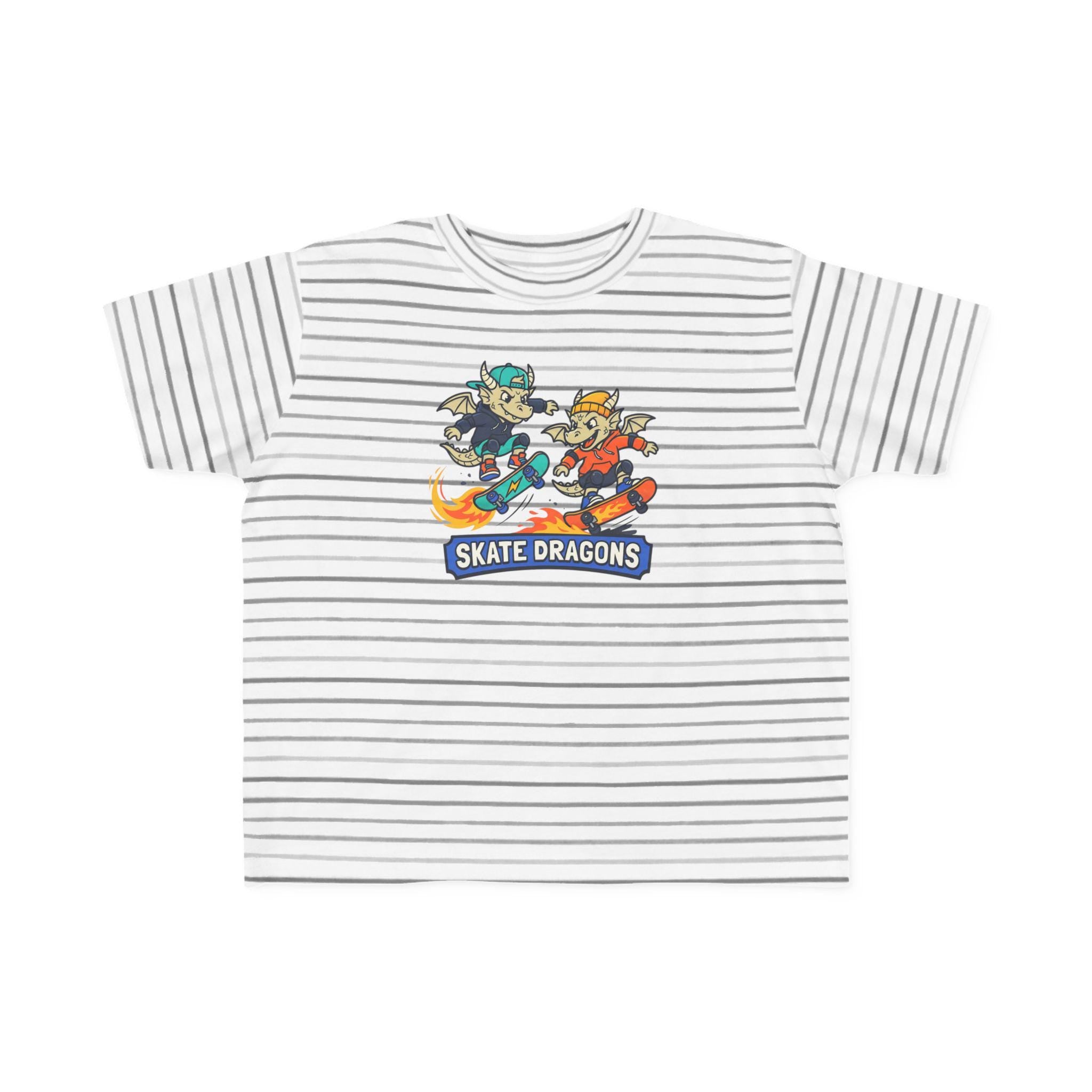 Skate Dragons toddler t-shirt | playful skateboarding dragon characters