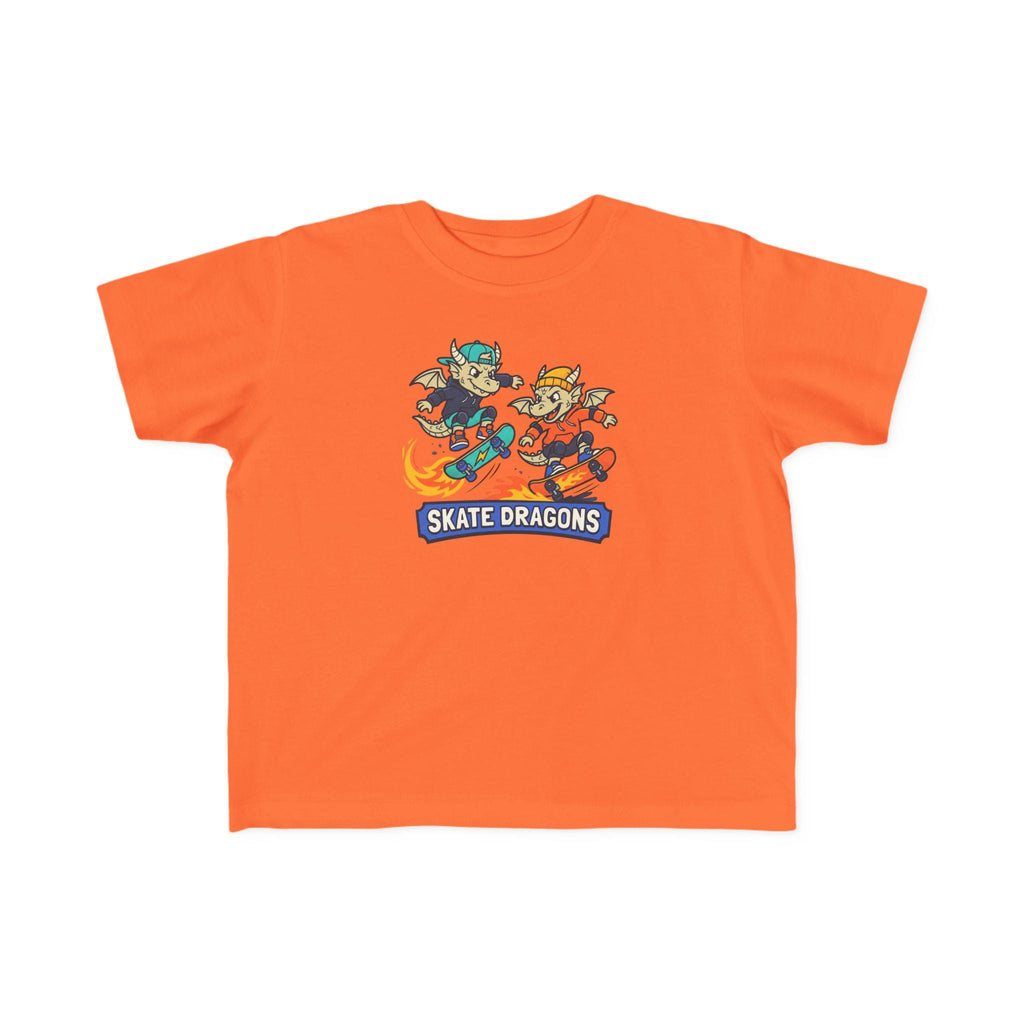 Skate Dragons toddler t-shirt | playful skateboarding dragon characters