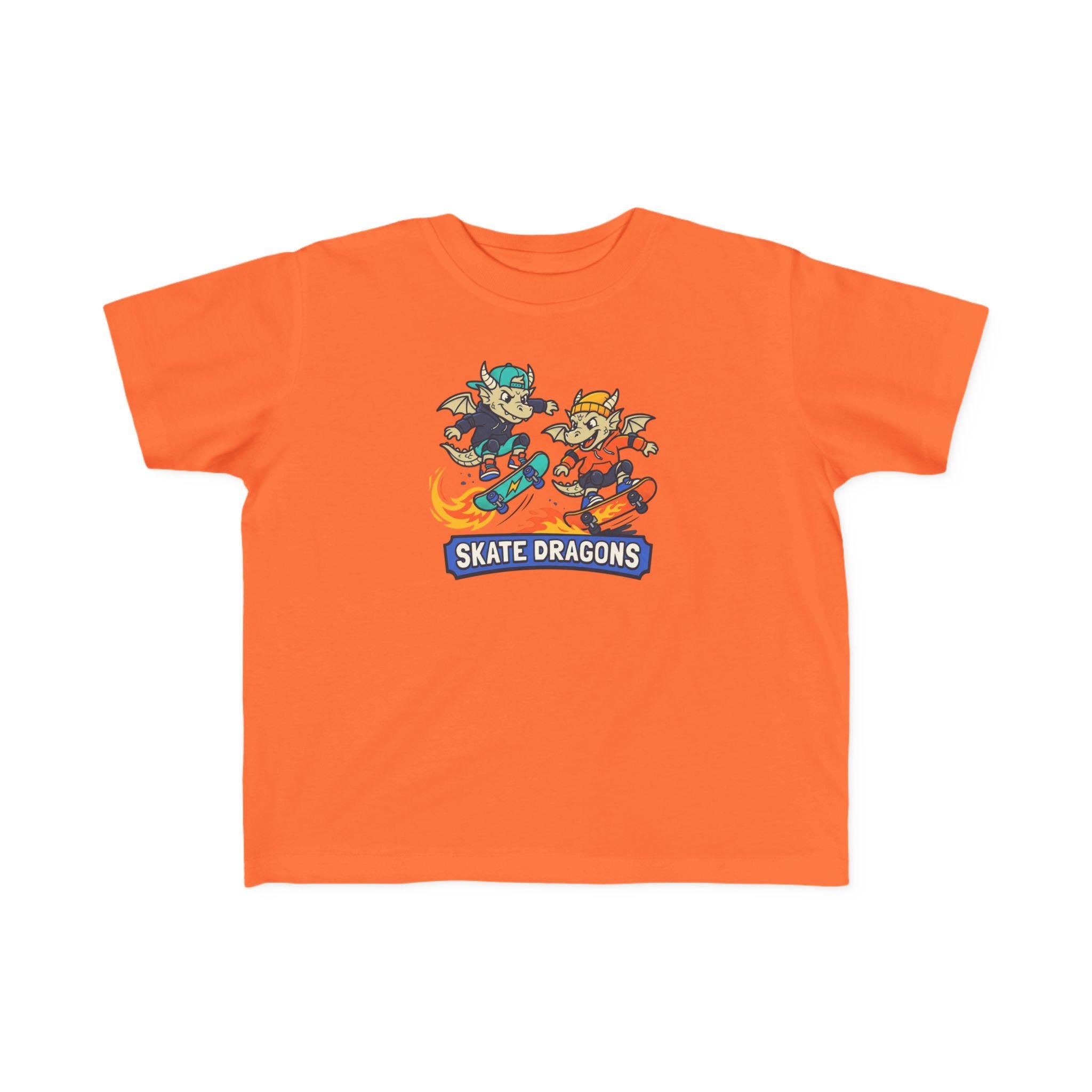 Skate Dragons toddler t-shirt | playful skateboarding dragon characters