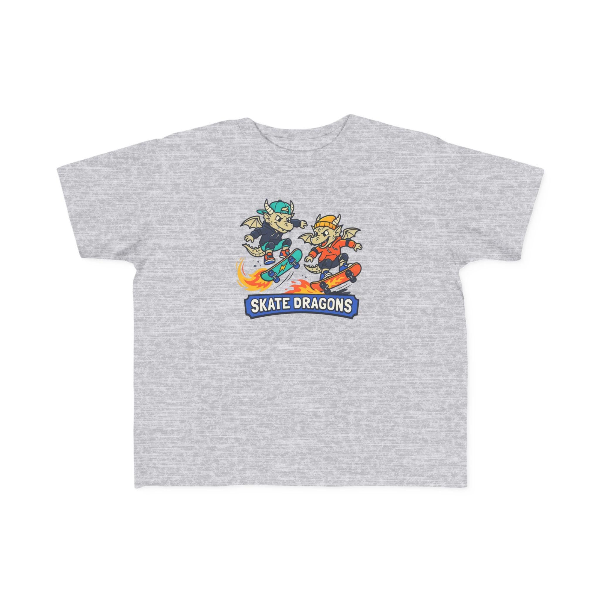 Skate Dragons toddler t-shirt | playful skateboarding dragon characters