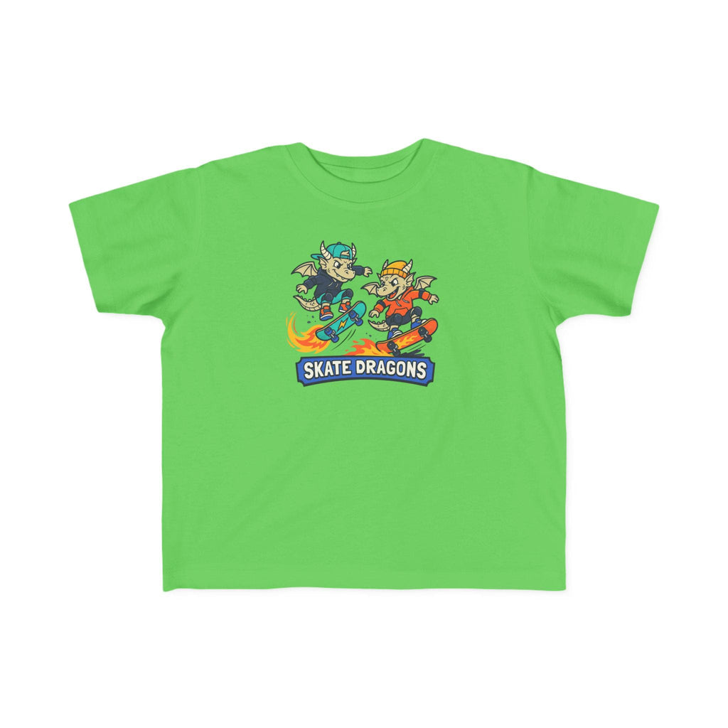 Skate Dragons toddler t-shirt | playful skateboarding dragon characters