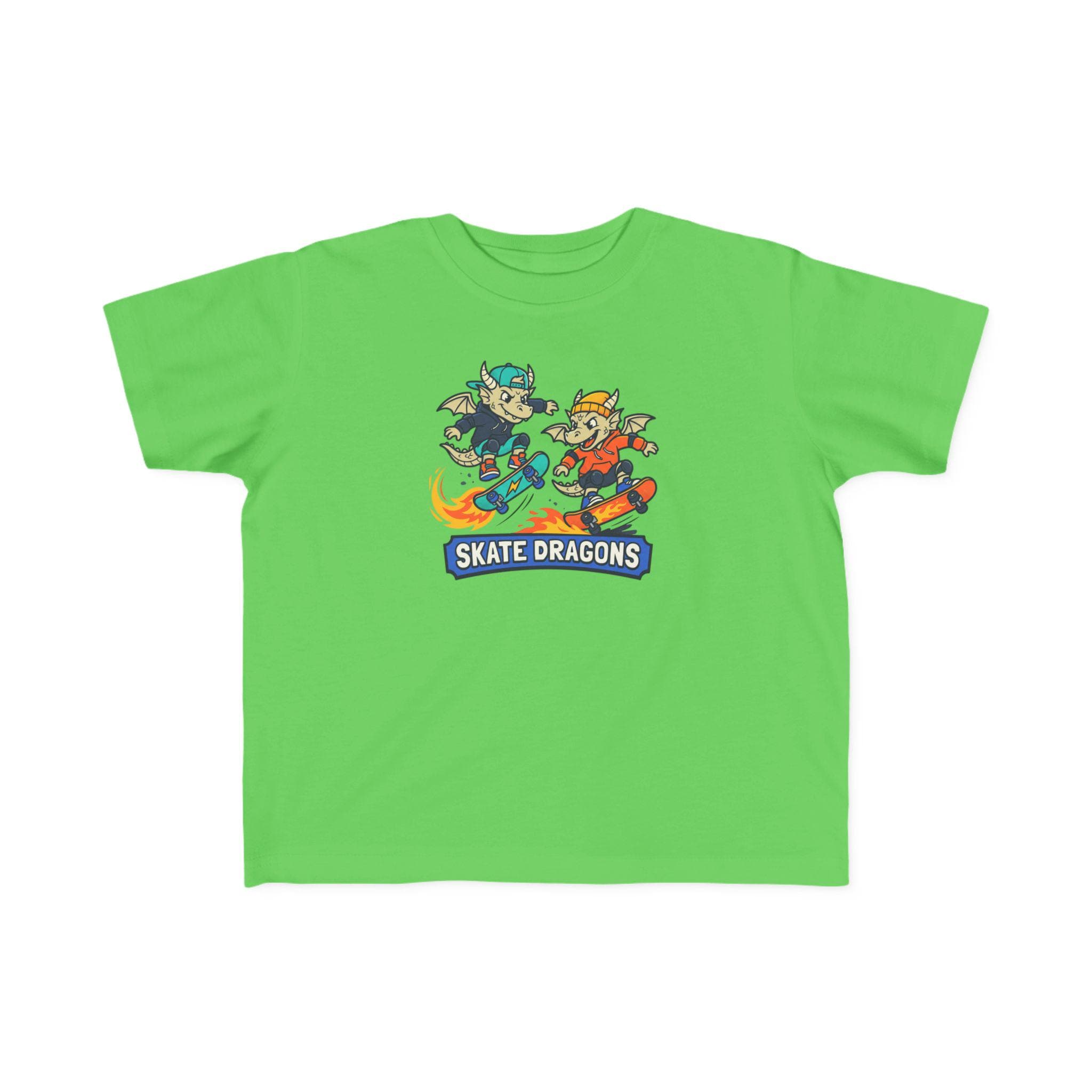 Skate Dragons toddler t-shirt | playful skateboarding dragon characters