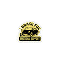 I Brake For Emotional Support car magnet | Custom Shape Magnet