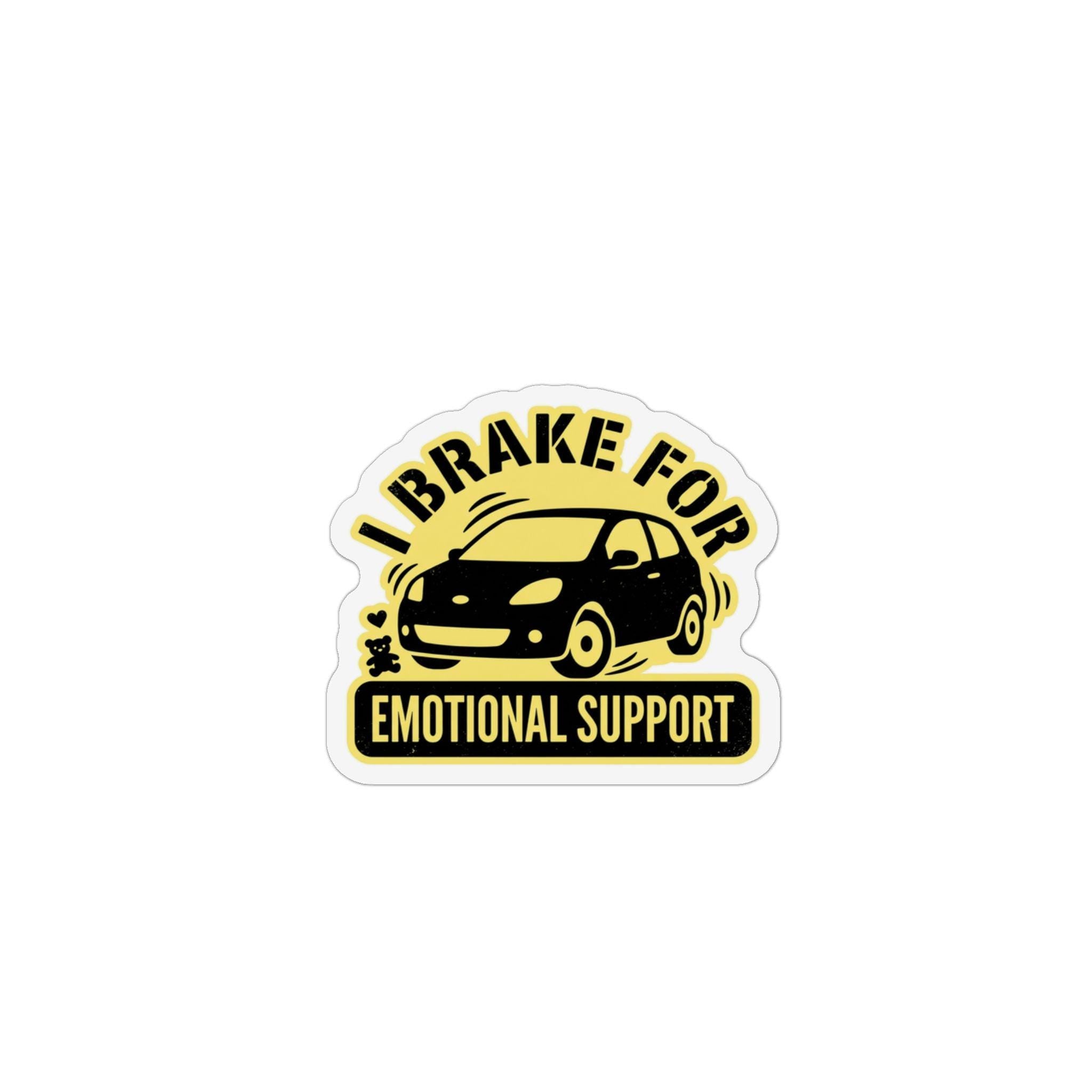 I Brake For Emotional Support car magnet | Custom Shape Magnet