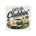 Golf Cart Magnet | Sunset Beach Clubbin' Die-Cut Vinyl Sticker