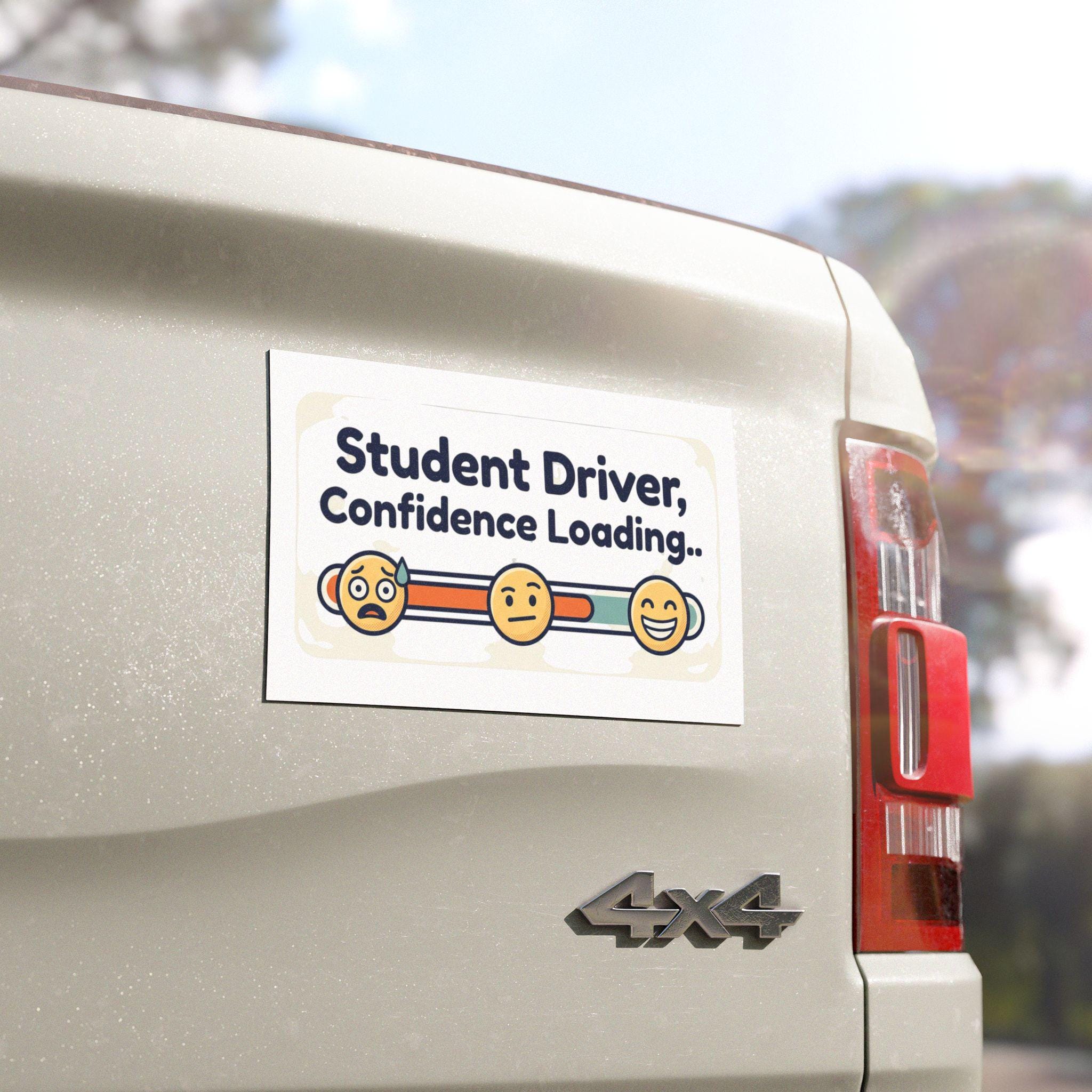 Student Driver Confidence Loading car magnet | Funny Learner Driver Sign