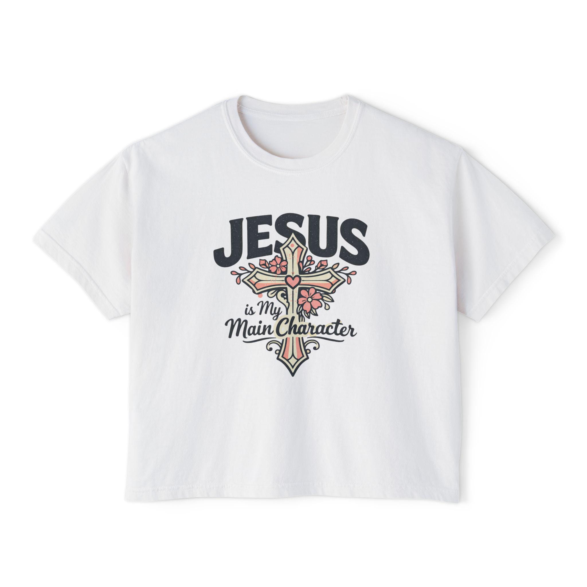 Jesus Is My Main Character Tee | Floral Cross Christian Shirt