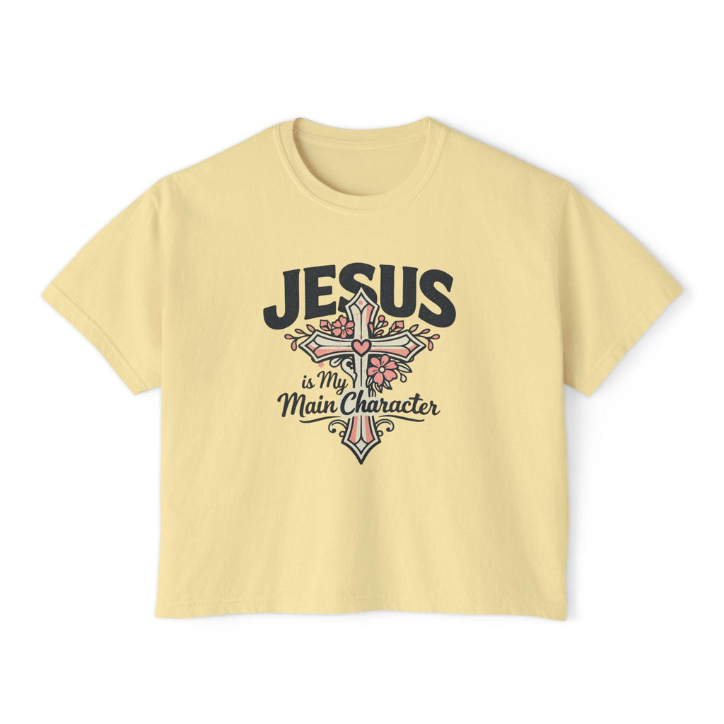 Jesus Is My Main Character Tee | Floral Cross Christian Shirt