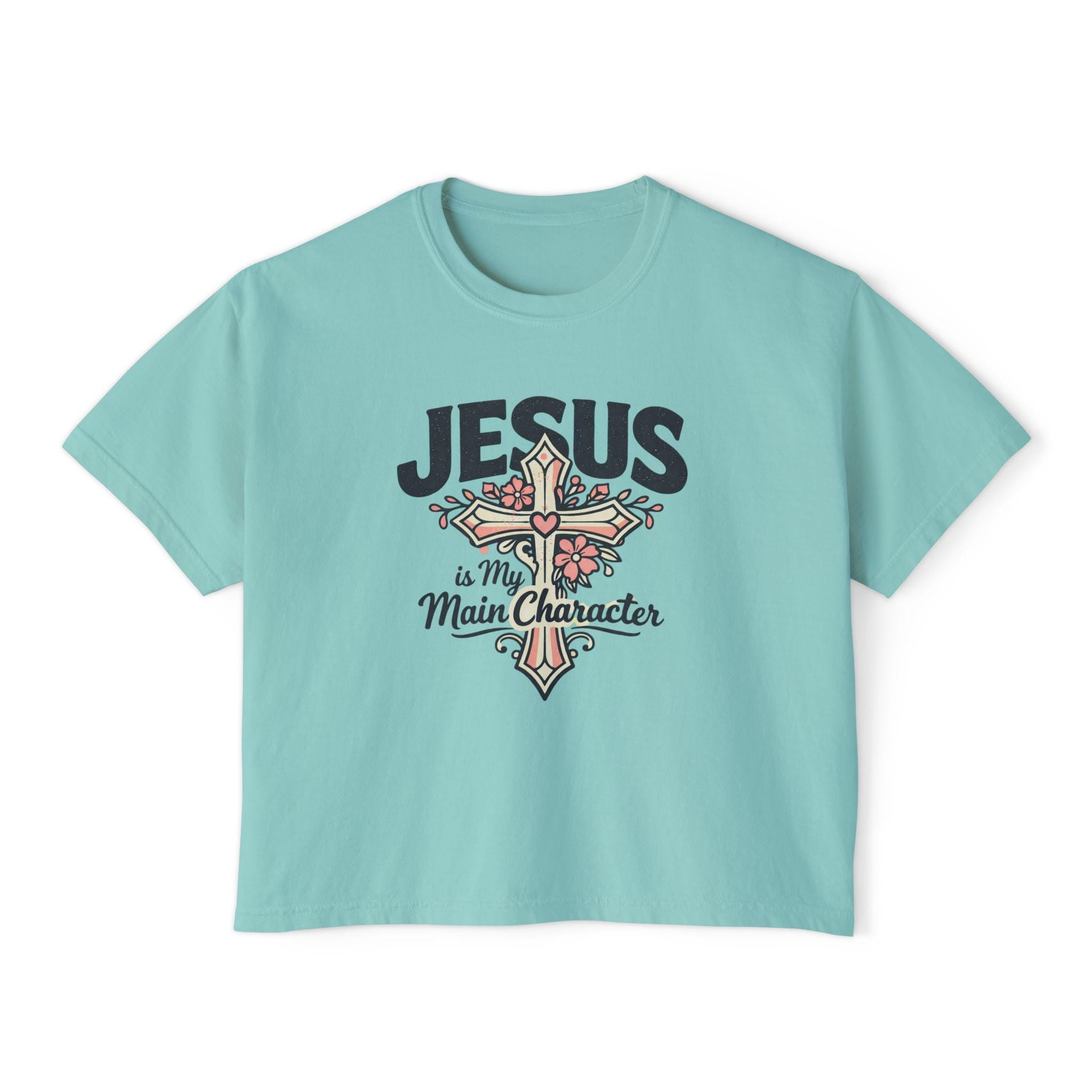 Jesus Is My Main Character Tee | Floral Cross Christian Shirt