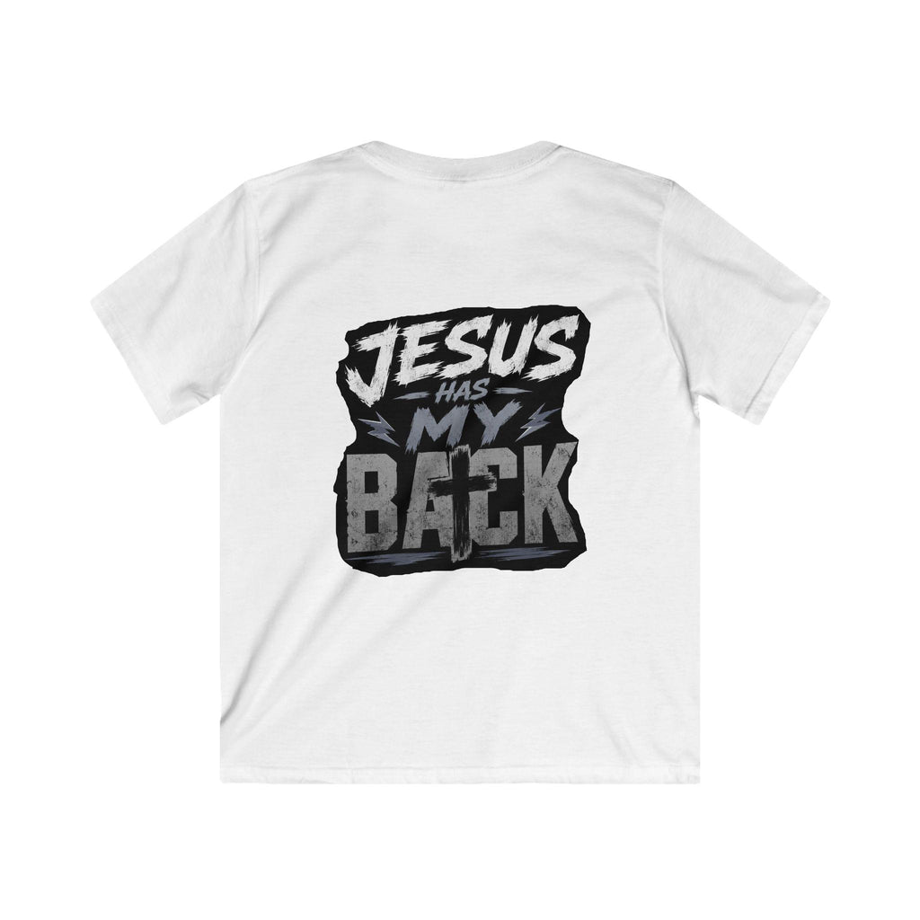 Jesus Has My Back kids tee | Christian cross shirt