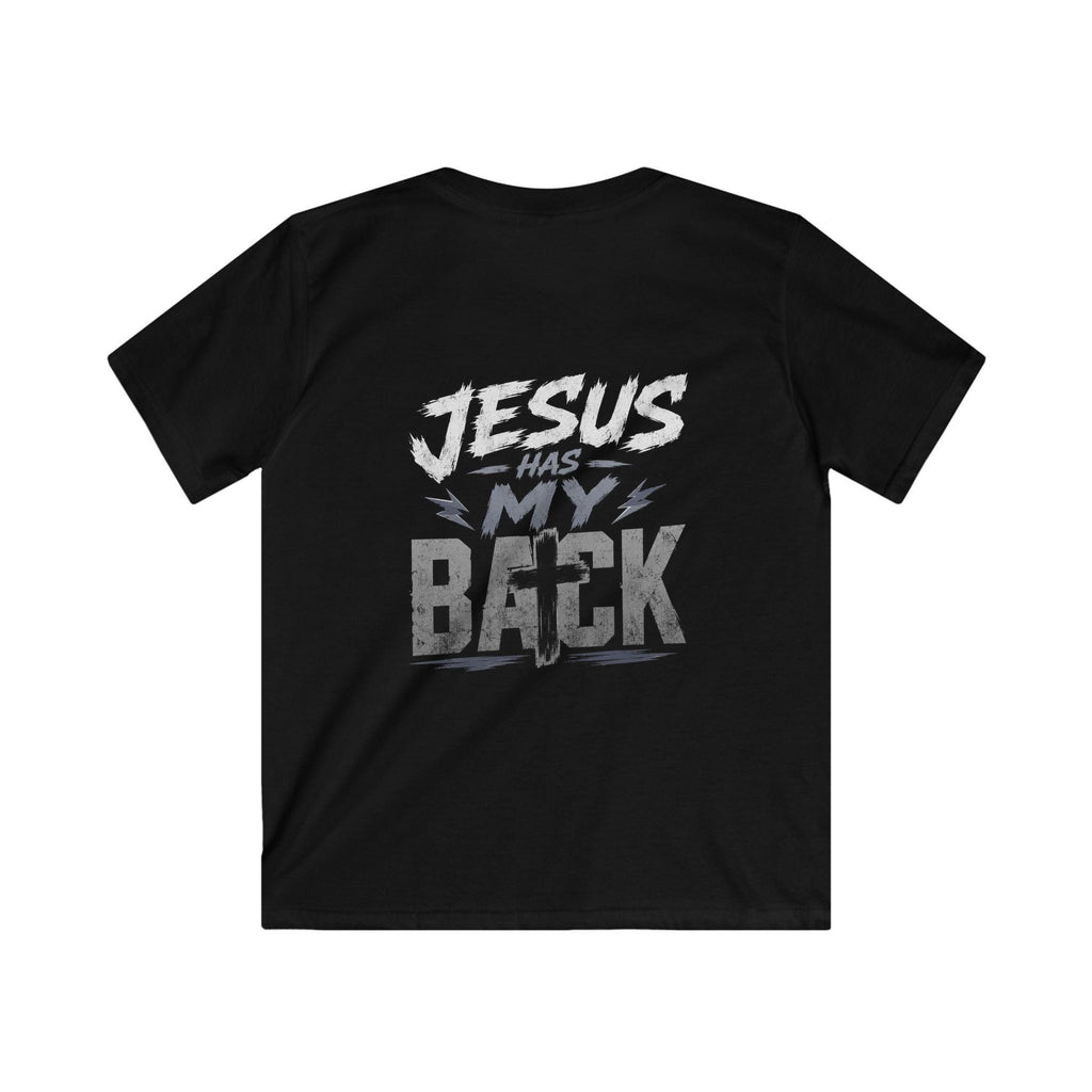 Jesus Has My Back kids tee | Christian cross shirt