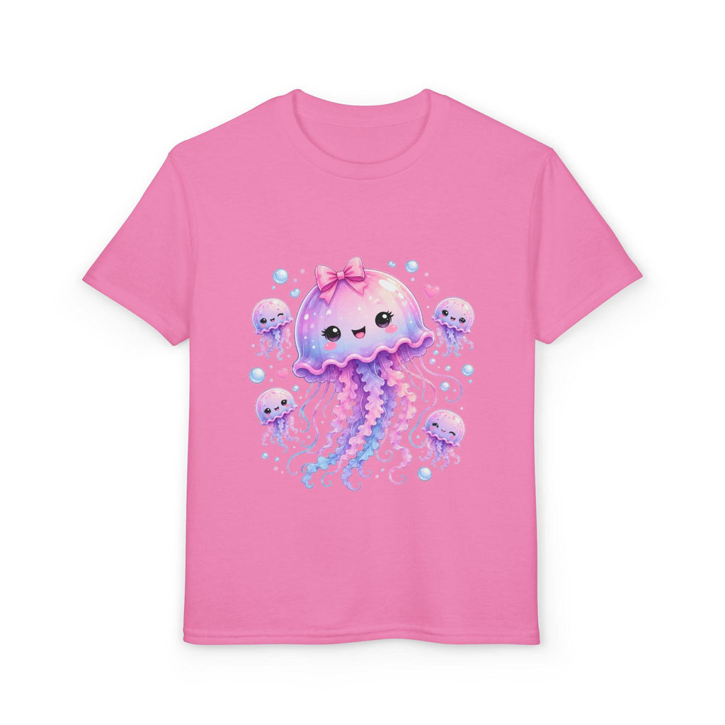 Kawaii Jellyfish Kids T-Shirt | Pastel Pink Purple Cute Octopus
