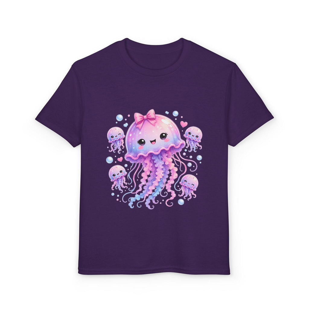 Kawaii Jellyfish Kids T-Shirt | Pastel Pink Purple Cute Octopus
