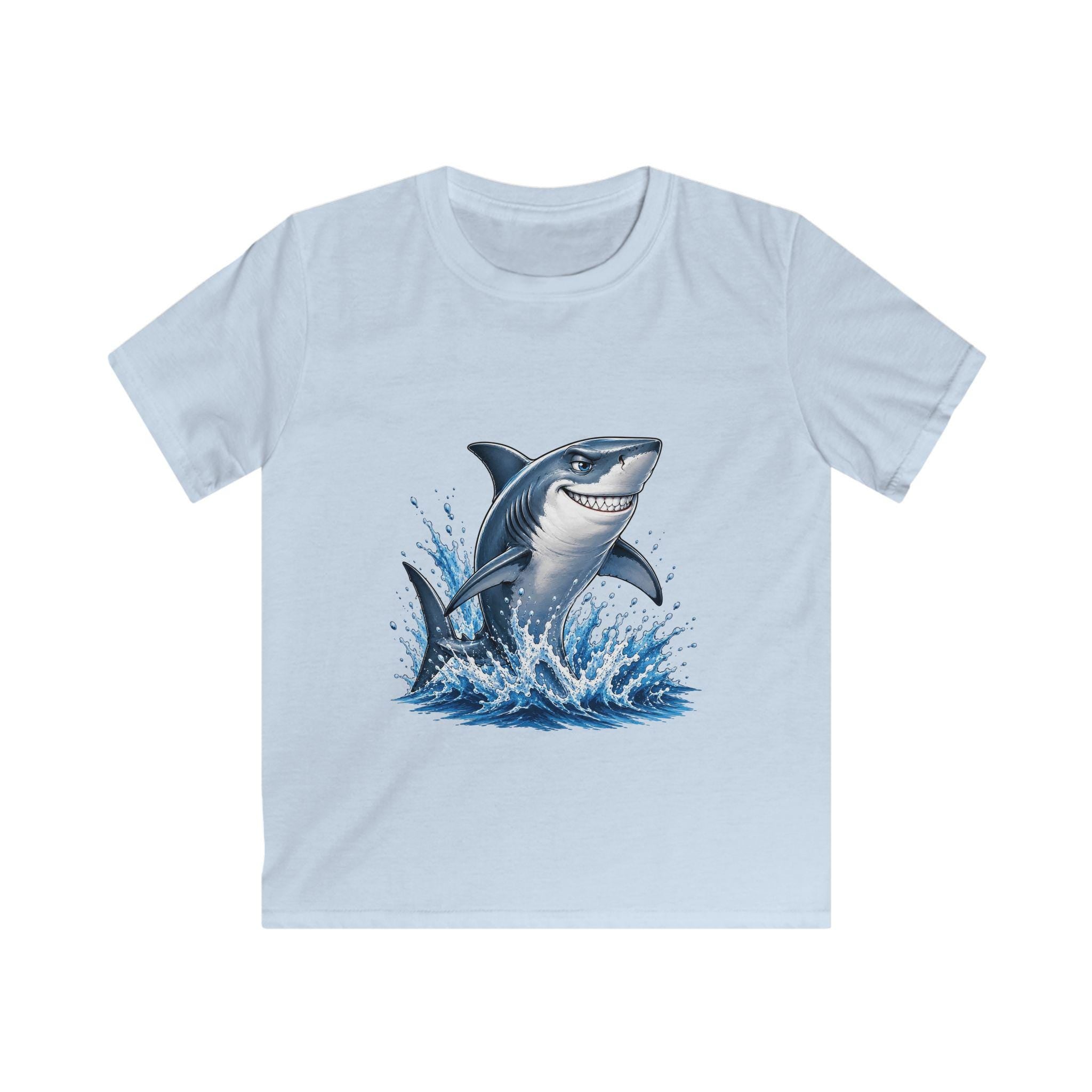 Jumping Shark Kids Tee | Playful Ocean Waves, Marine Animal Shirt