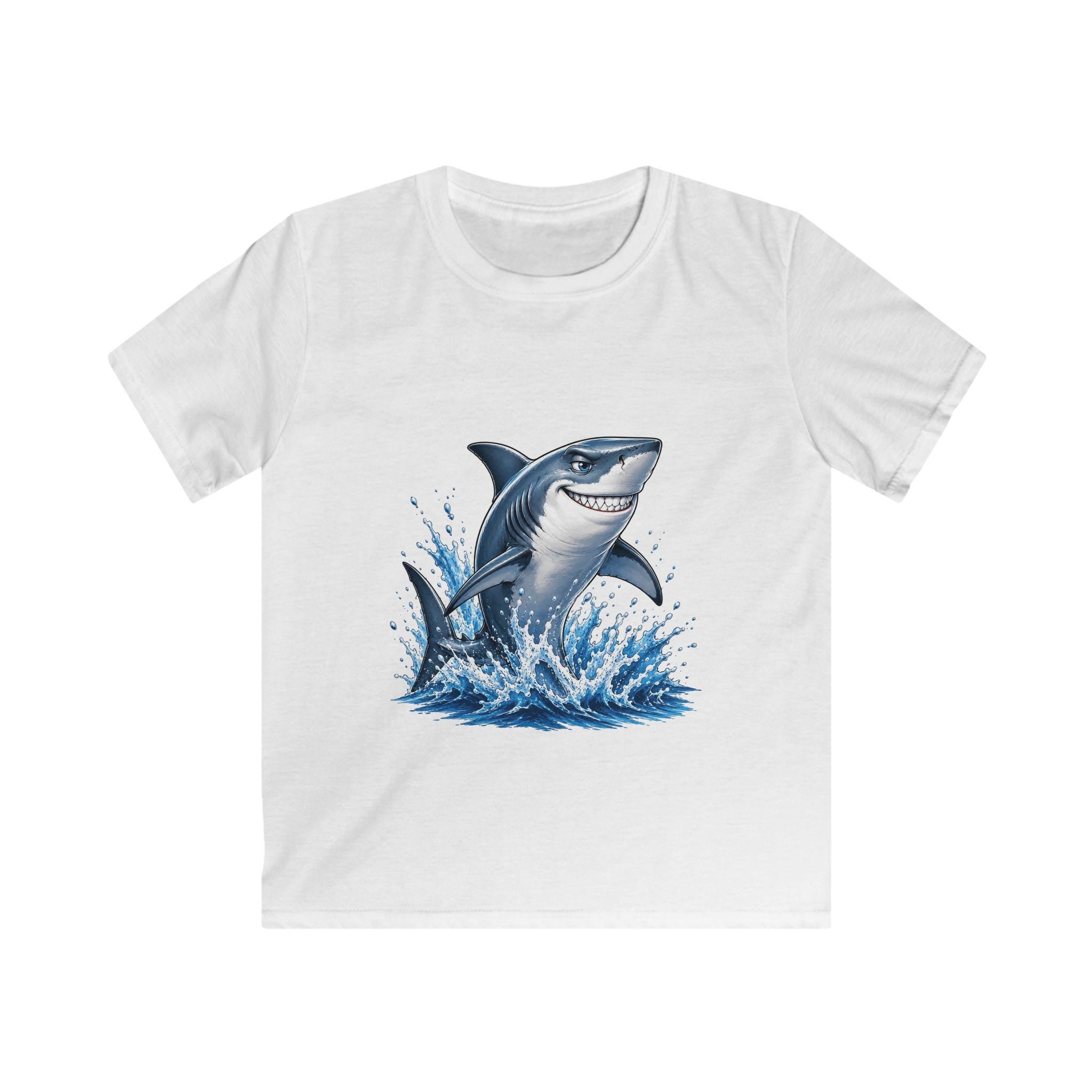 Jumping Shark Kids Tee | Playful Ocean Waves, Marine Animal Shirt