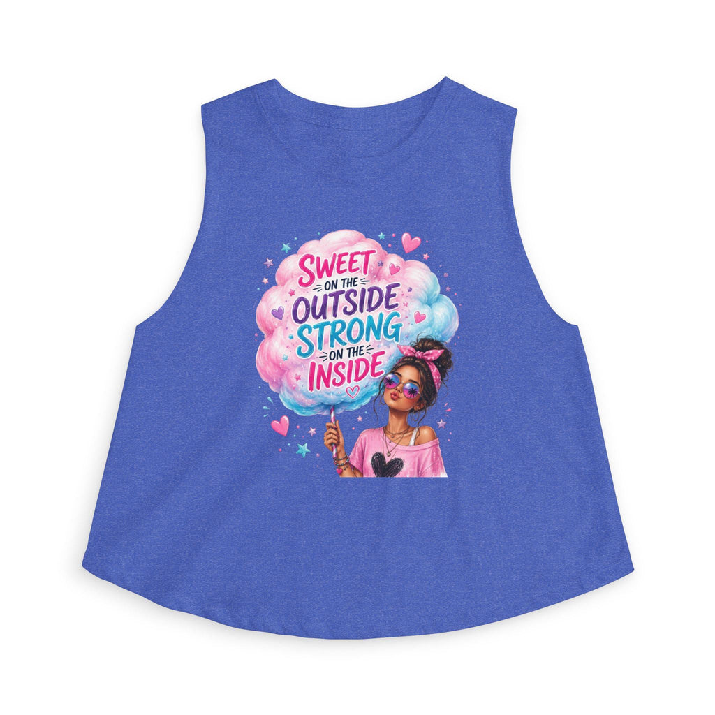 Sweet on the Outside Strong on the Inside Crop Top | Cotton Graphic Tank