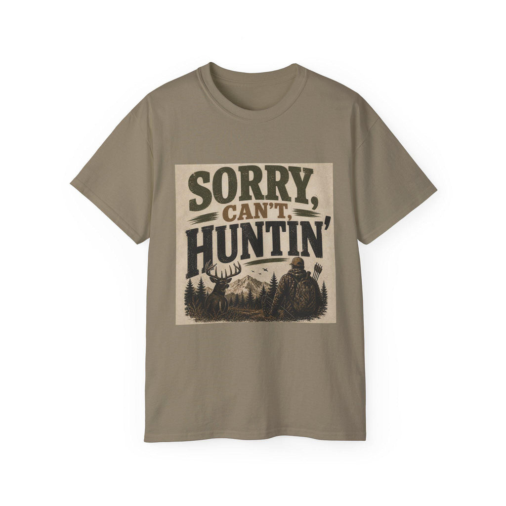Sorry Can't Hunt graphic Tee | Hunting Mountains Deer Forest Shirt