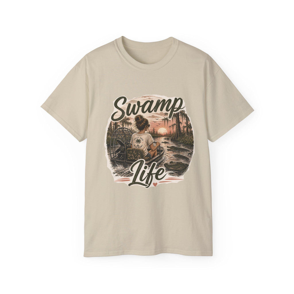 Swamp Life Tee | Alligator Bayou Fishing Scene T-Shirt