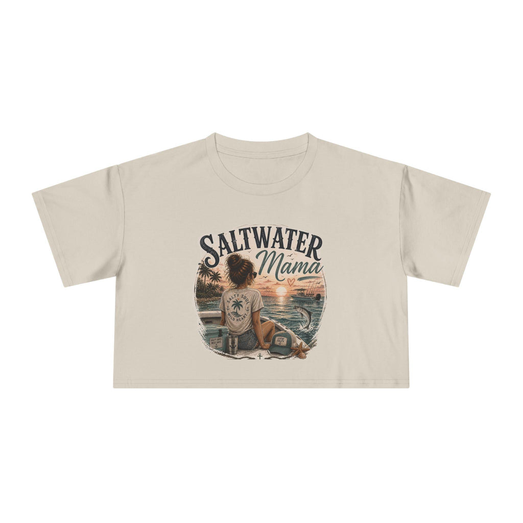 Saltwater Mama Beach Scene T-Shirt | Crop Tee