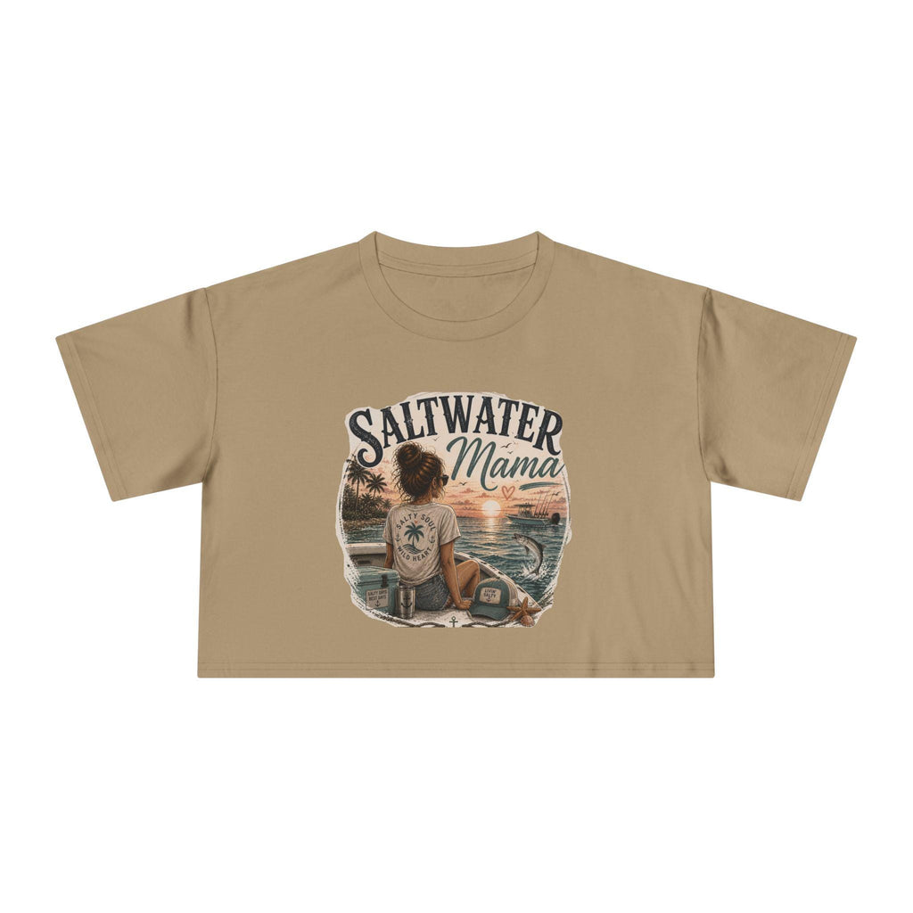 Saltwater Mama Beach Scene T-Shirt | Crop Tee