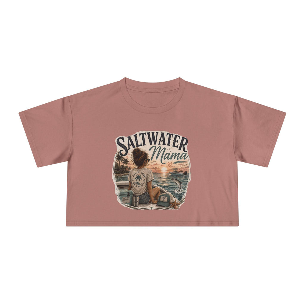 Saltwater Mama Beach Scene T-Shirt | Crop Tee