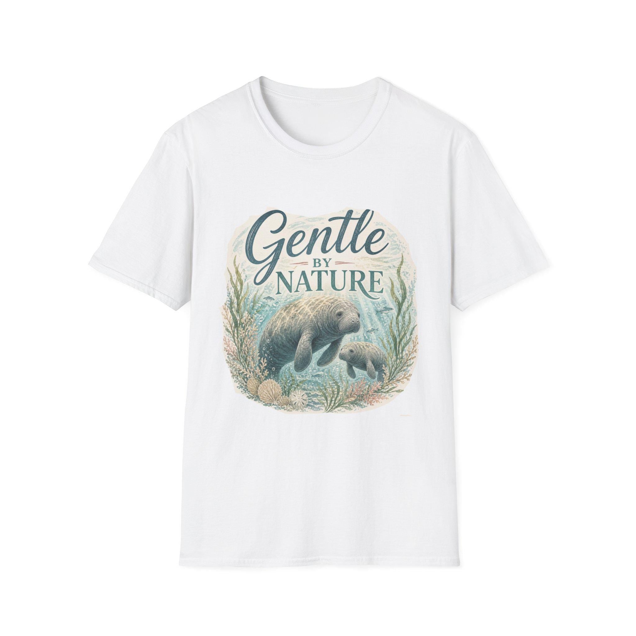 Gentle by Nature Manatee Illustration T-Shirt | Ocean Wildlife Tee