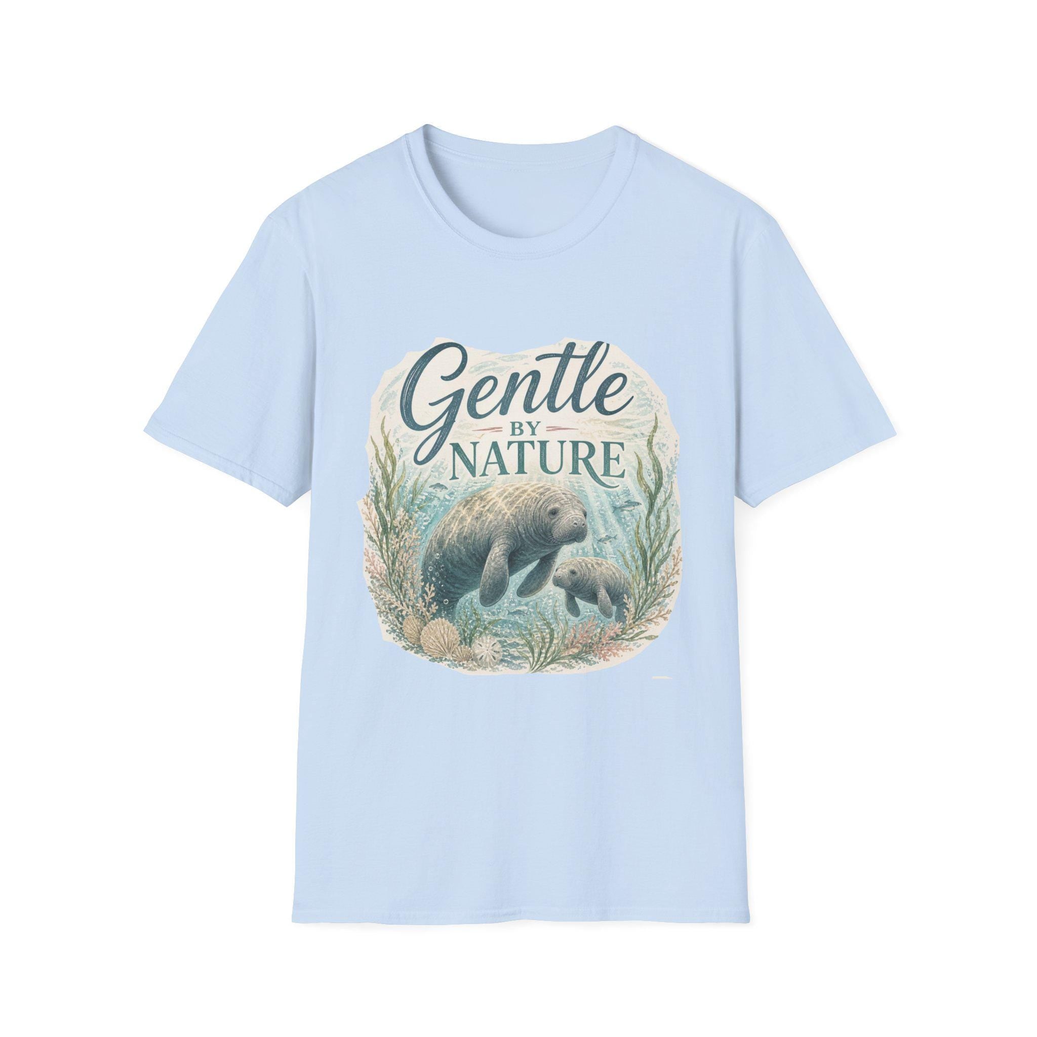 Gentle by Nature Manatee Illustration T-Shirt | Ocean Wildlife Tee