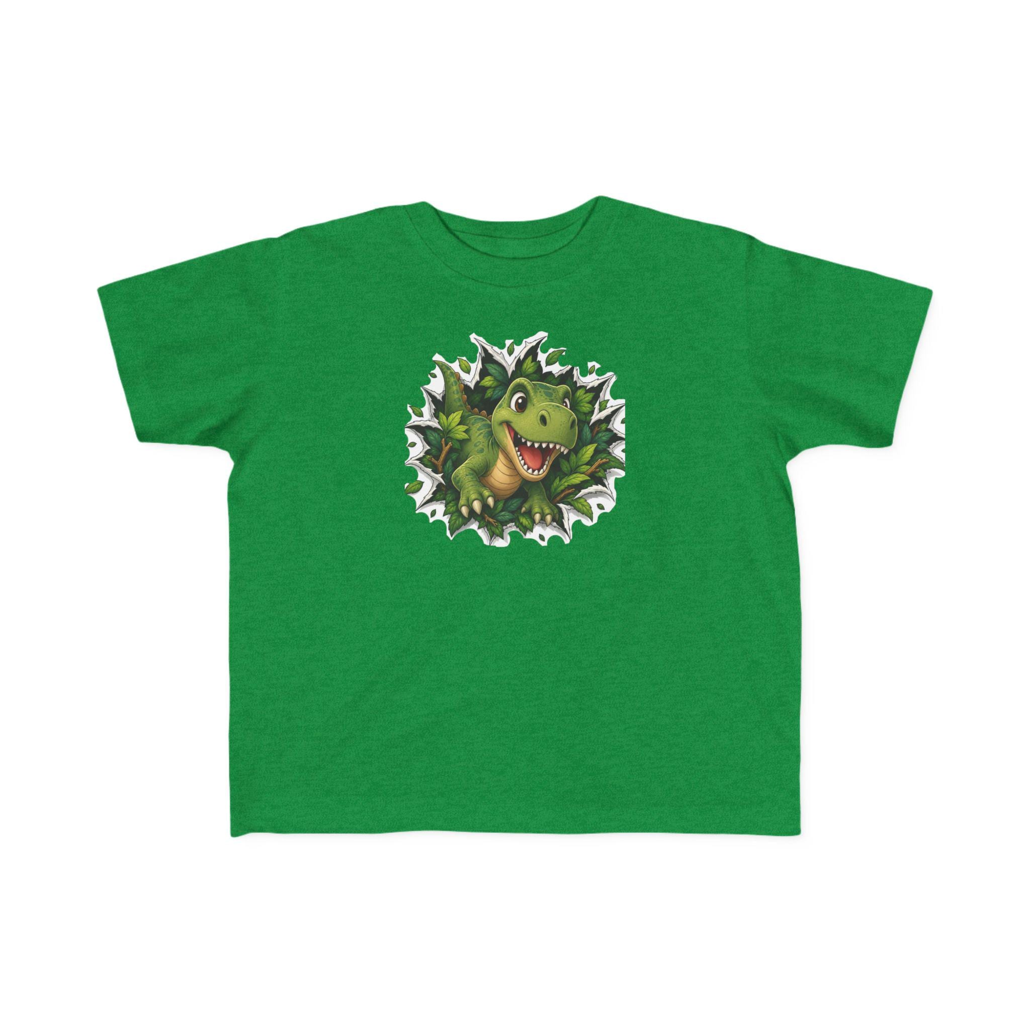 Rex Peeking Dinosaur Toddler Tee | Cute Green Dino Graphic