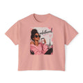 Unbothered Paris Girl Tee | Women's Boxy Tee, Coffee Graphic