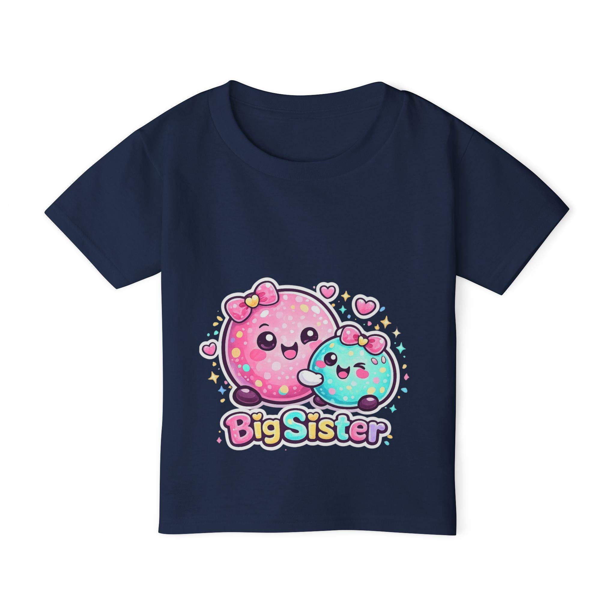 Big Sister Cute Donut Characters Toddler T-shirt | Sibling Announcement