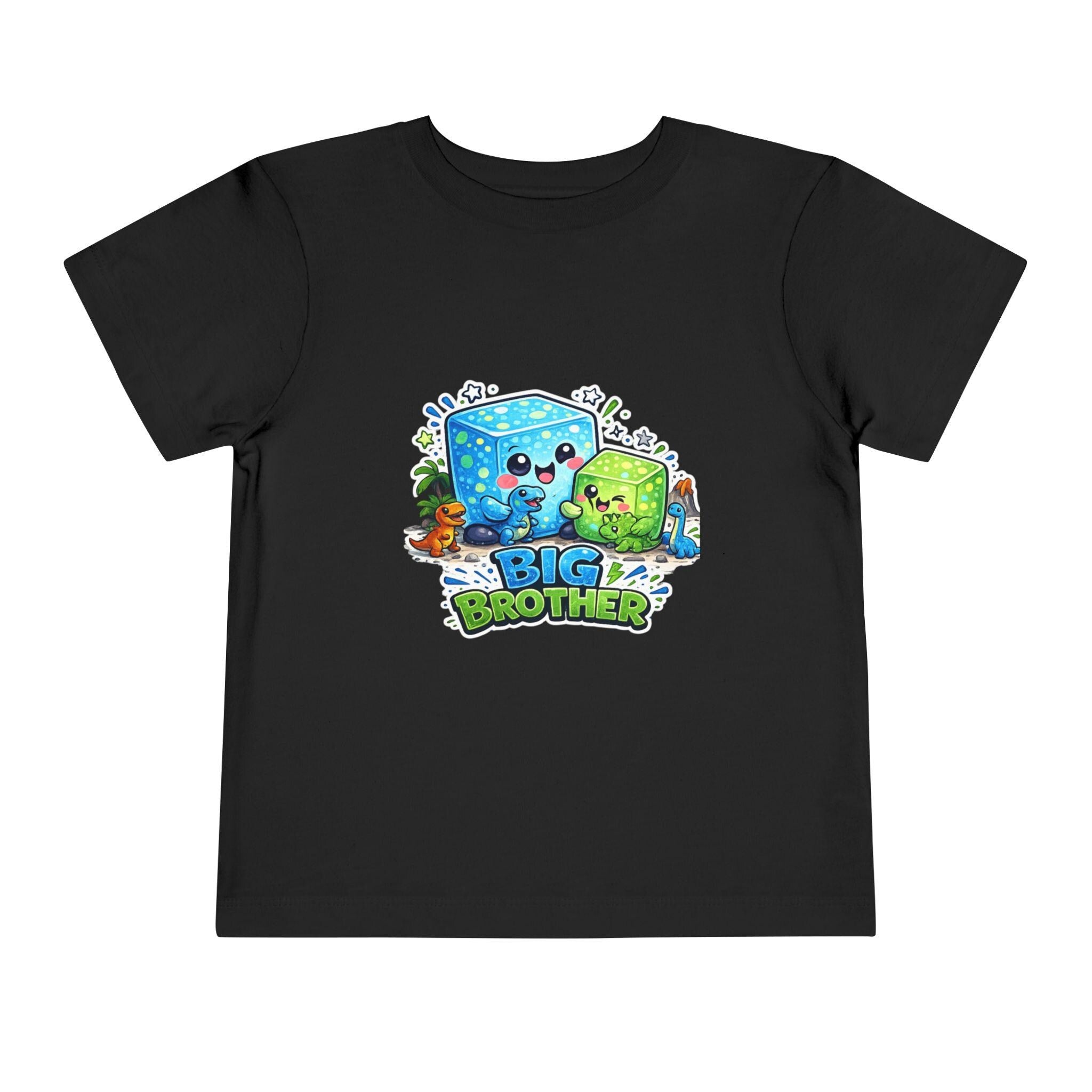 Cute Ice Cube Characters Big Brother Toddler Tee | Sibling Announcement Shirt