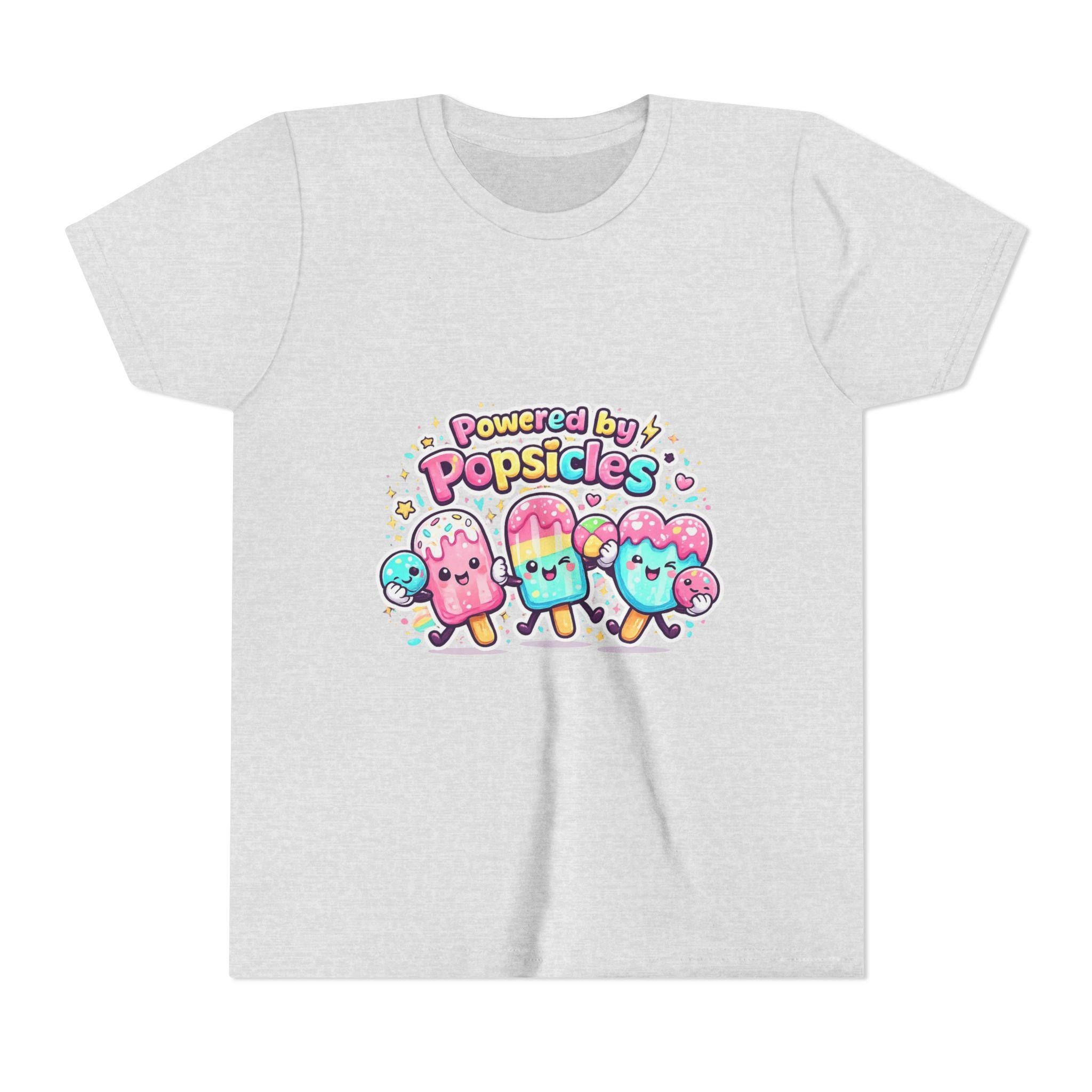 Powered by Popsicles Youth Tee | Cute Kawaii Ice Pop Characters