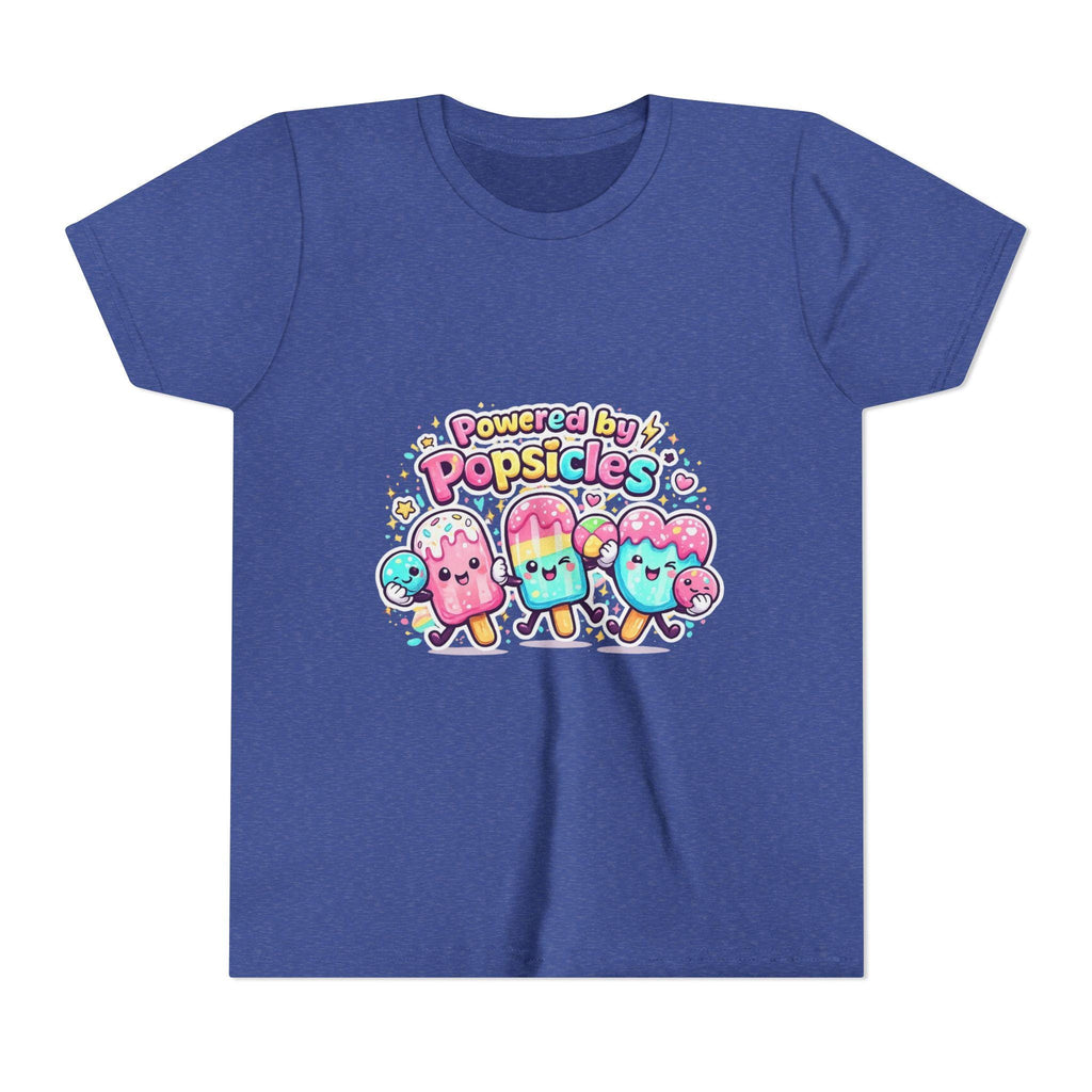 Powered by Popsicles Youth Tee | Cute Kawaii Ice Pop Characters