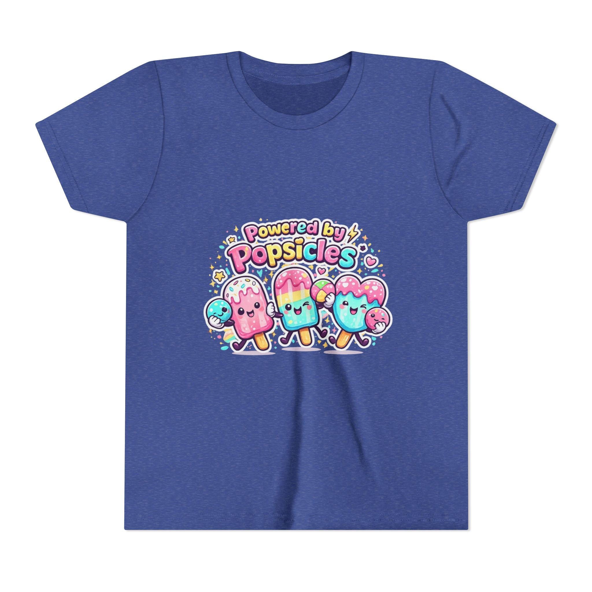 Powered by Popsicles Youth Tee | Cute Kawaii Ice Pop Characters