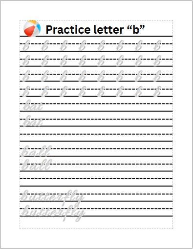 Printable Cursive Workbook for Kids - Handwriting Practice Sheets A-Z - Homeschool PDF