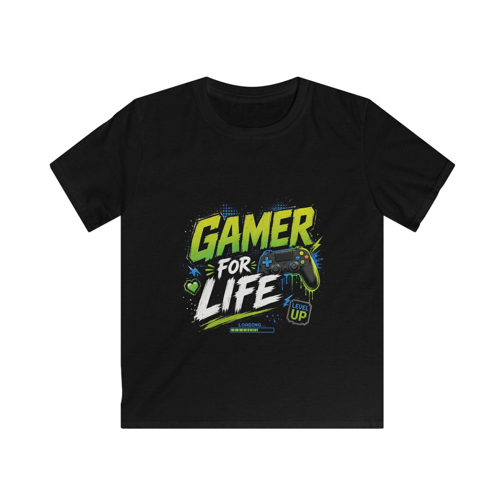 Gamer For Life Kids Tee | Video Game Controller, Neon Gamer Design